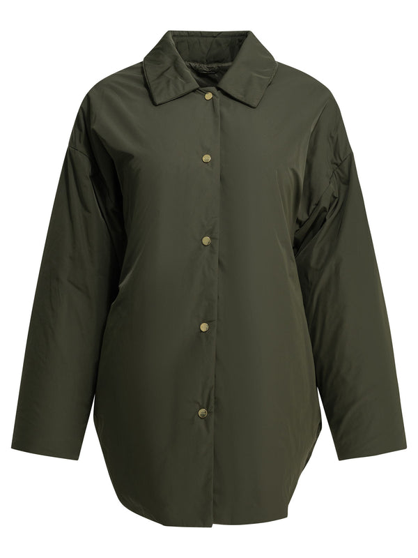 Reversible Water-Resistant Padded Jacket Jackets And Coats Green