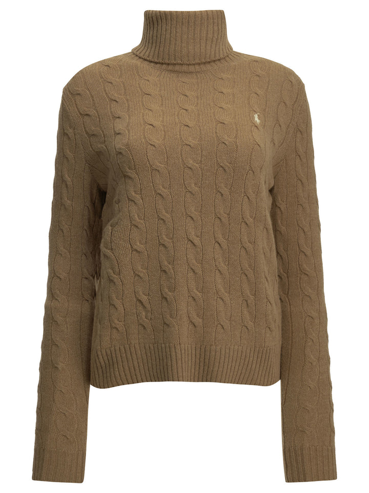 Polo Ralph Lauren Turtleneck Sweater With Logo Knitwear - Beige | 917139da7562310e1756b254cd12d6821186cd35