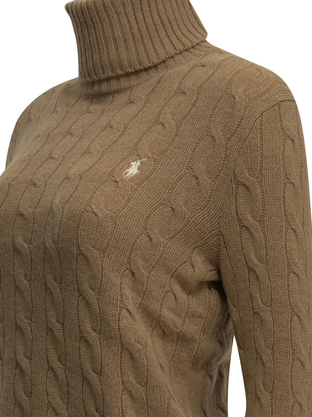 Polo Ralph Lauren Turtleneck Sweater With Logo Knitwear - Beige | 71f74fb31ddc93662ac6a117928b1c41d07b8f12