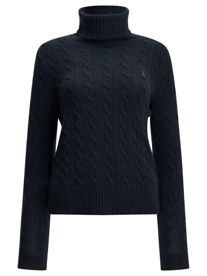 Polo Ralph Lauren Turtleneck Sweater With Logo Knitwear - Blue | fc7f4c4674b6b0ab940af0bbc4b31d8cc63f7bb8