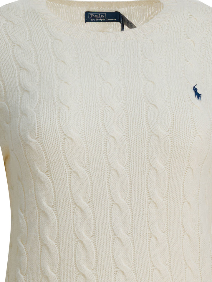 Polo Ralph Lauren Crewneck Sweater With Logo Knitwear - White | 55e35507c1649df4c805b17ba8e9abc3584dcddb