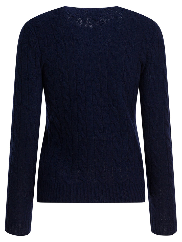 Polo Ralph Lauren Crew-Neck Sweater With Logo Made Of Wool And Cashmere Knitwear - Blue | 6f96dbaf31f94dd77ef49a83ae53389197c6b351