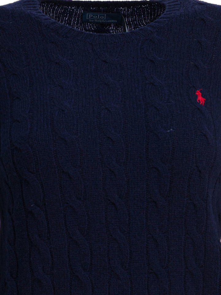 Polo Ralph Lauren Crew-Neck Sweater With Logo Made Of Wool And Cashmere Knitwear - Blue | 64ef90529d3099205093cfa5f40c88bcfce54f82