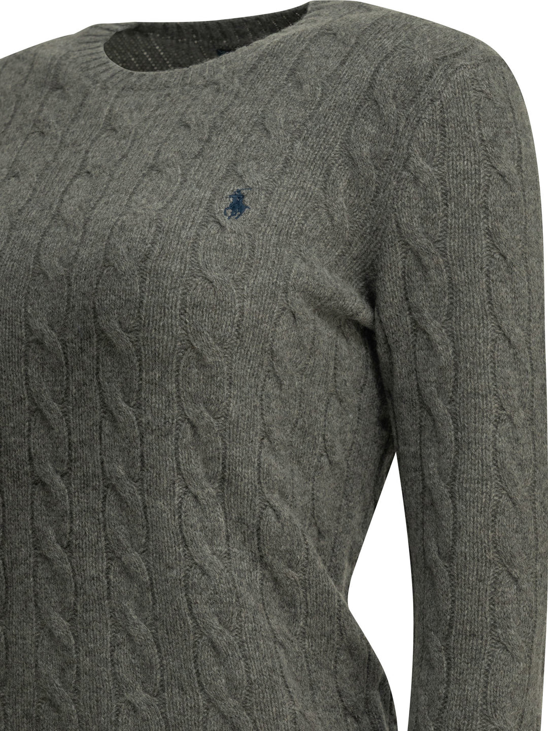 Polo Ralph Lauren Crew-Neck Sweater With Logo Knitwear - Grey | 95da15f3c43f647210e0dba119d5118c7d21fa21