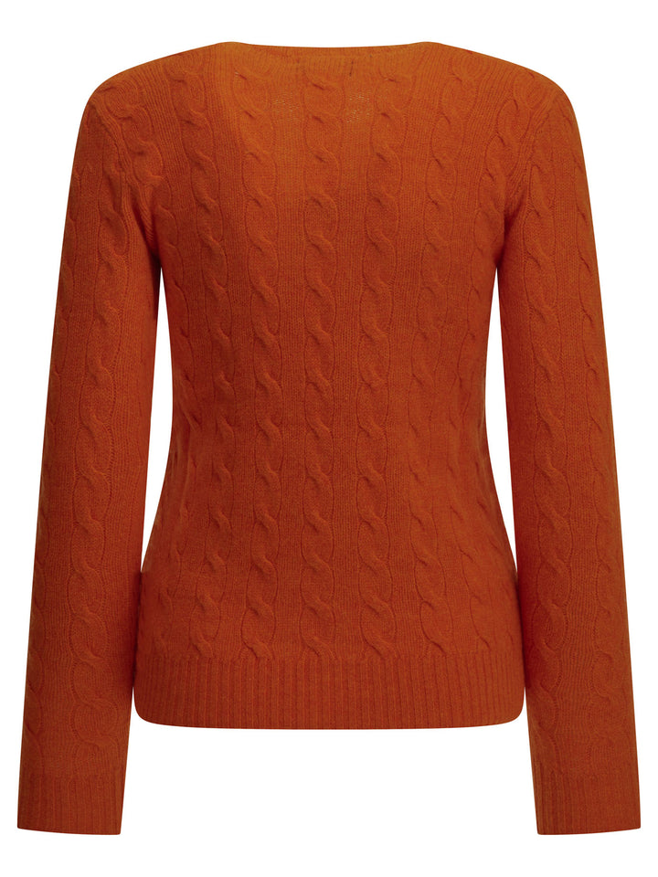 Polo Ralph Lauren Crew-Neck Sweater With Logo Knitwear - Orange | 82c56863dd22fde863c9fb21e6a3784a9400345d