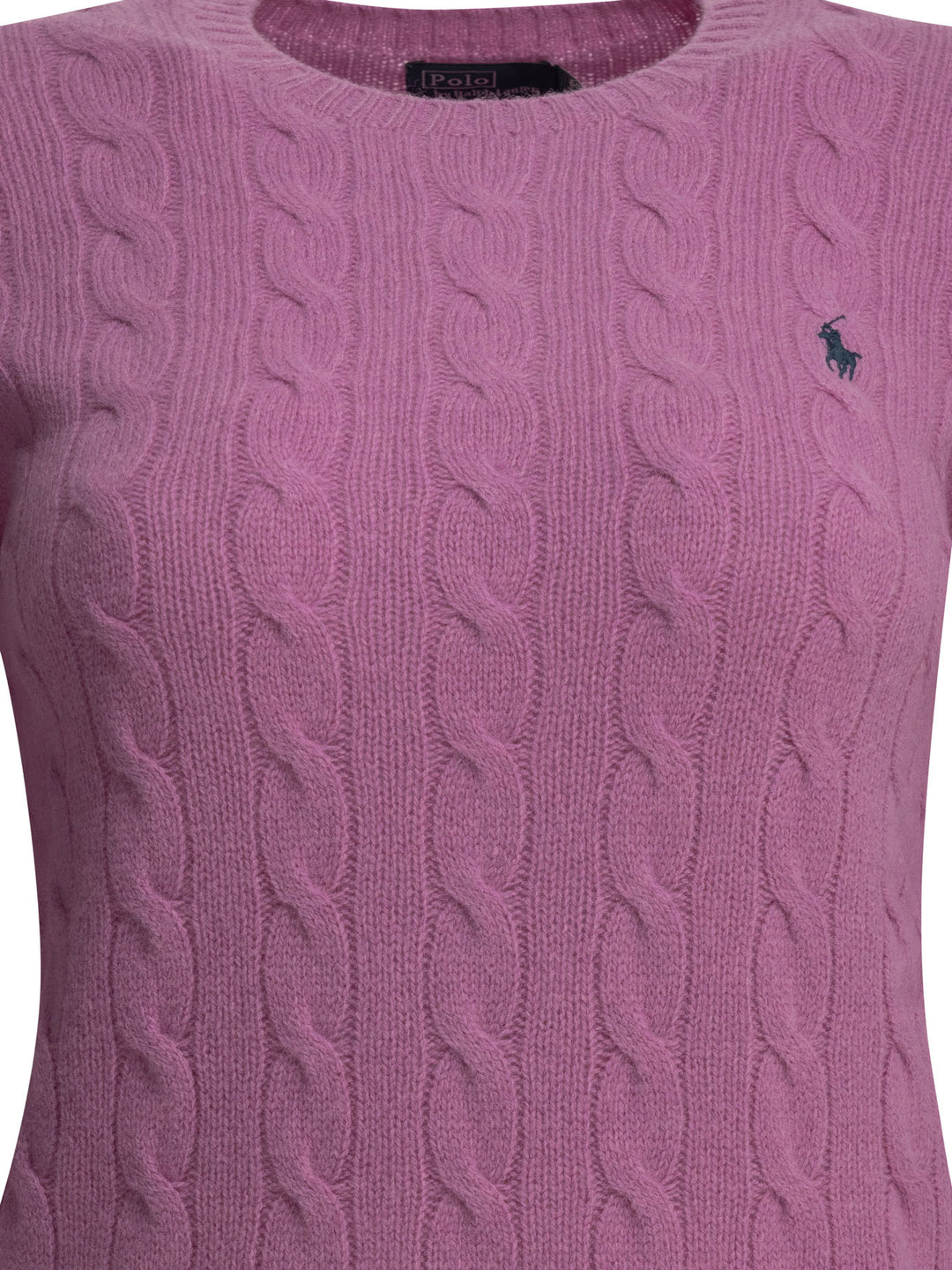 Polo Ralph Lauren Crew-Neck Sweater With Logo Knitwear - Fuchsia | 6c6314e0675607dd8c1d0d3eb1d28531ef6b1f08