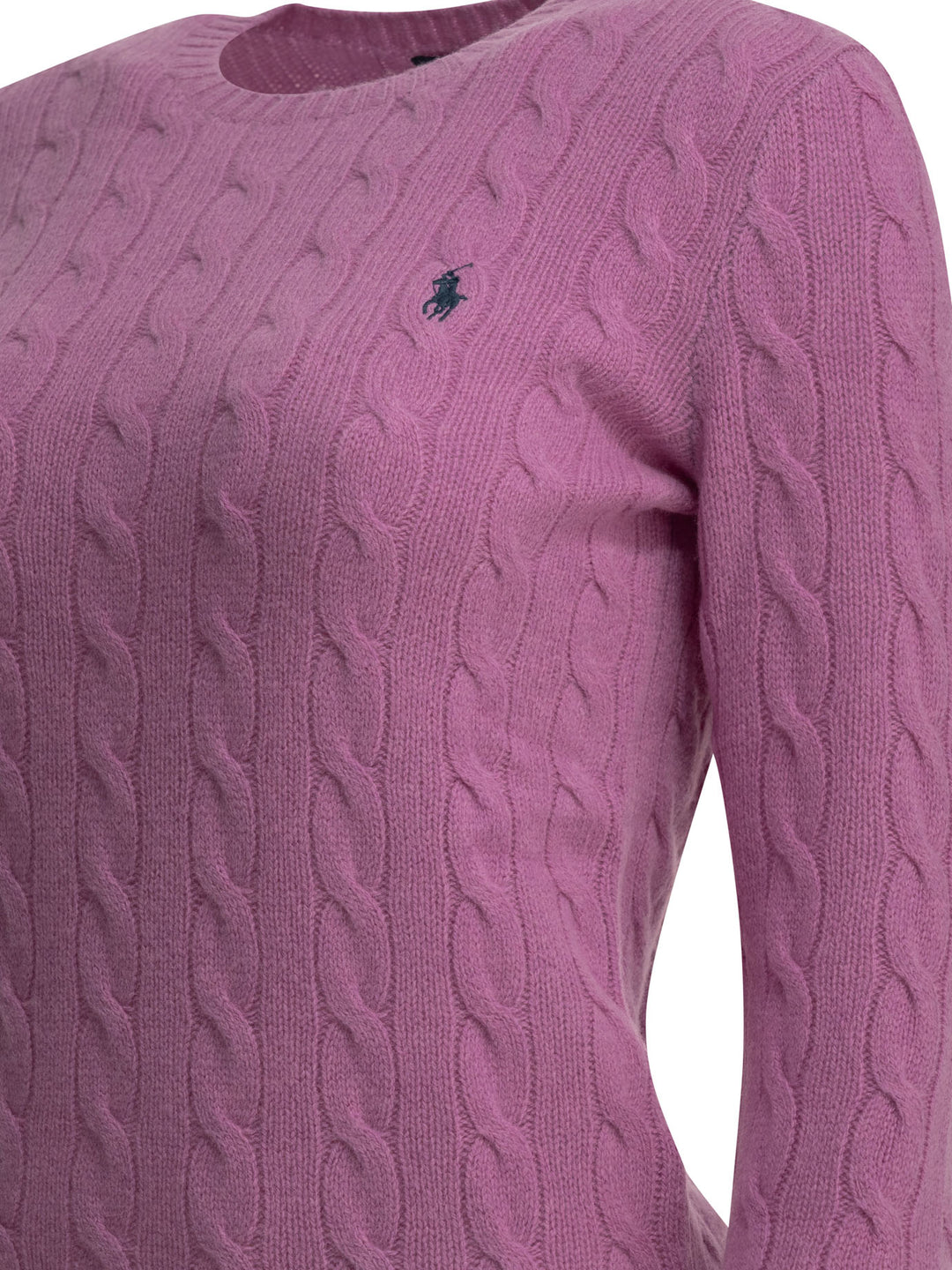 Polo Ralph Lauren Crew-Neck Sweater With Logo Knitwear - Fuchsia | 17f4a1d23353aa7d79c6a056769c65e35c0e5542
