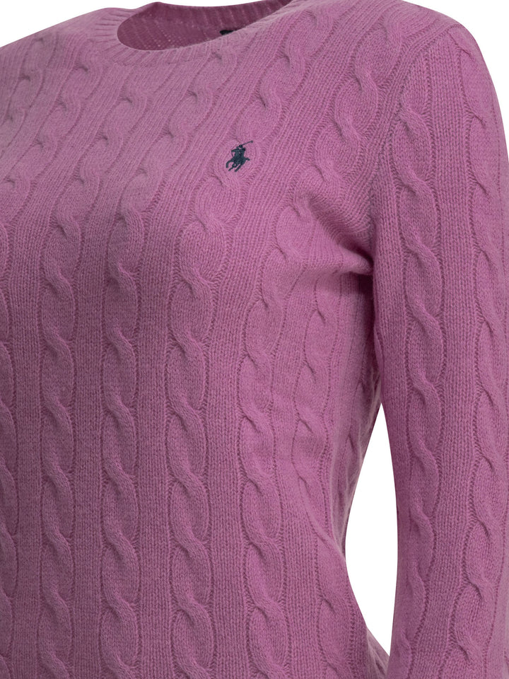 Polo Ralph Lauren Crew-Neck Sweater With Logo Knitwear - Fuchsia | 17f4a1d23353aa7d79c6a056769c65e35c0e5542