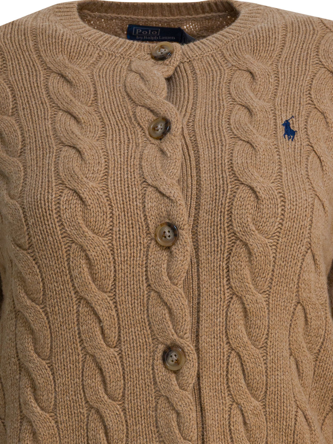 Polo Ralph Lauren Wool And Cashmere Cardigan With Logo Knitwear - Brown | 2f69501e02ff880e068718d25e4d7ccdb231faeb