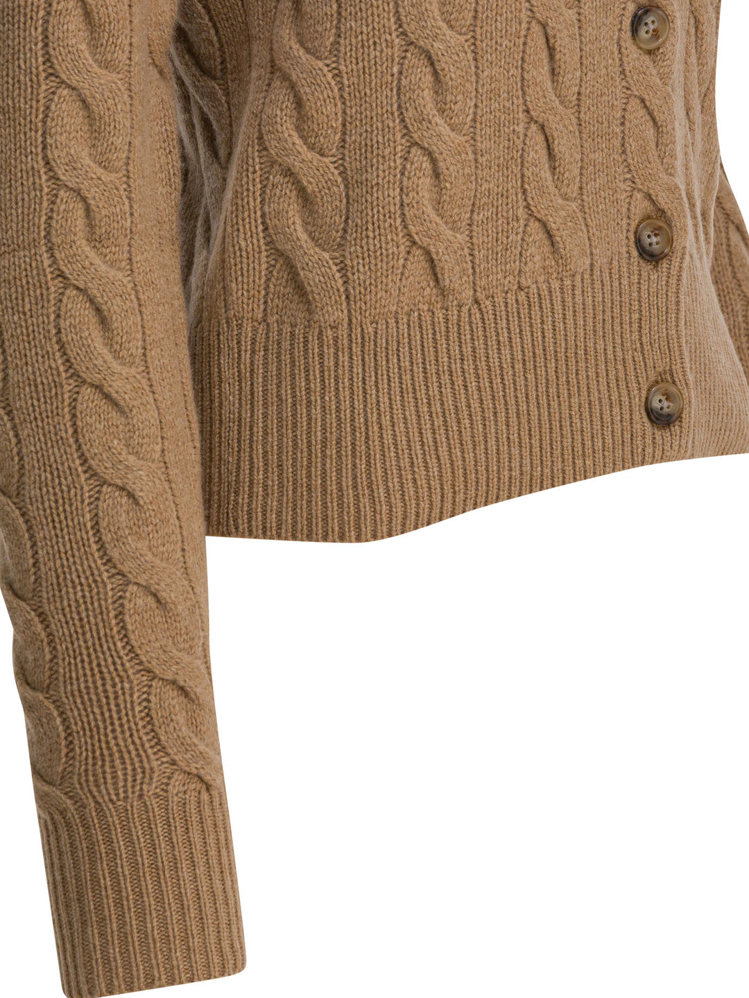 Polo Ralph Lauren Wool And Cashmere Cardigan With Logo Knitwear - Brown | 3cf2fb5c26d10e44220dcc54931386ee8e25891d