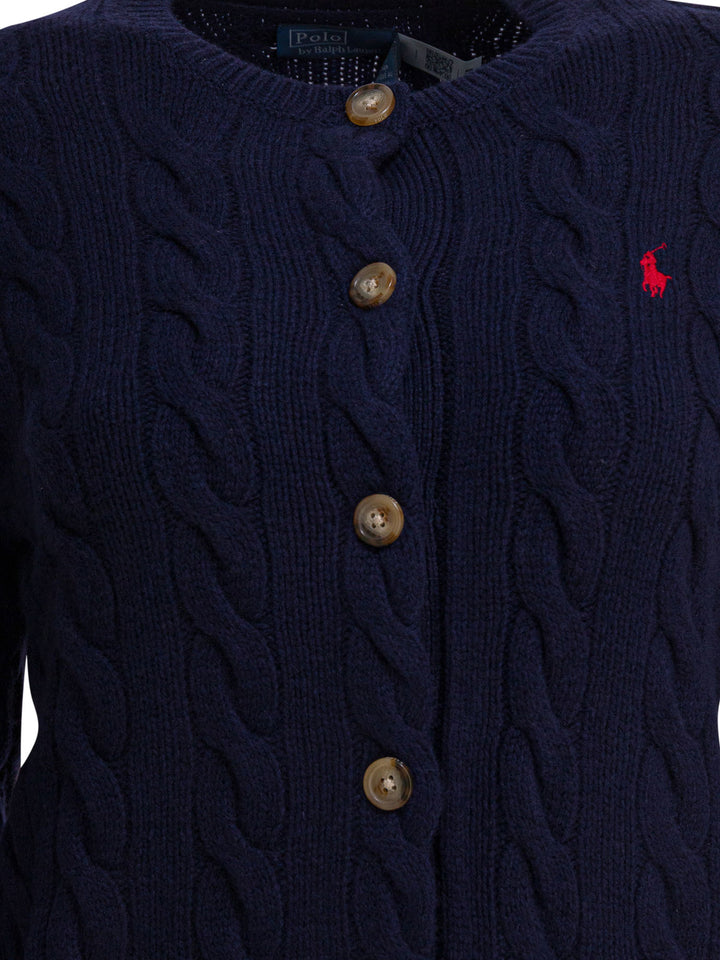 Polo Ralph Lauren Wool And Cashmere Cardigan With Logo Knitwear - Blue | 7ead36e4757c3017f78a164bd7c27bfb824de281