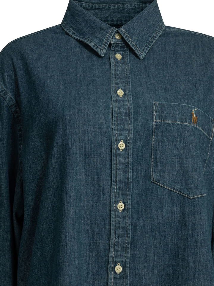 Polo Ralph Lauren Big-Fit Casual Shirt With Logo Shirts - Blue | add73e170f10ca9870c70c6f33e7bd9ba5c529ce