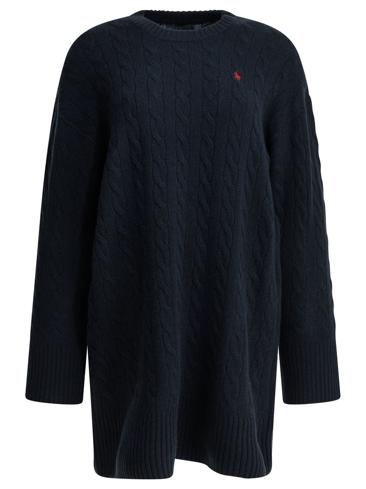 Polo Ralph Lauren Short Knit Dress With Logo Dresses - Blue | 3876751dcd85d891910fe8ce8f6c085b6dc23082