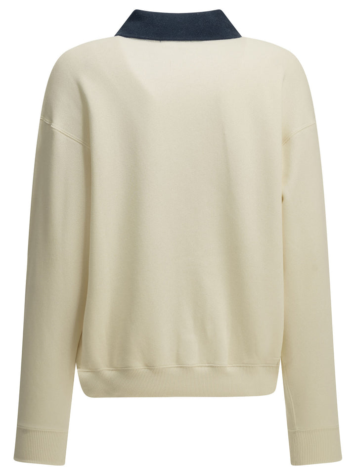 Polo Ralph Lauren Sweatshirt With Polo Collar And Logo Sweatshirts - White | 296b85eae27d68a6be6757382d331a39d7ecbd75