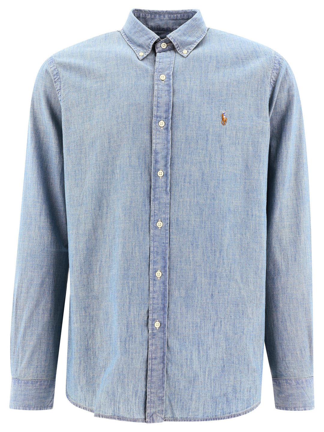 Polo Ralph Lauren Custom-Fit Casual Chambray Shirt Shirts - Light blue | 6c08c147b33f75e837e7ae1c8152c1964fd06977