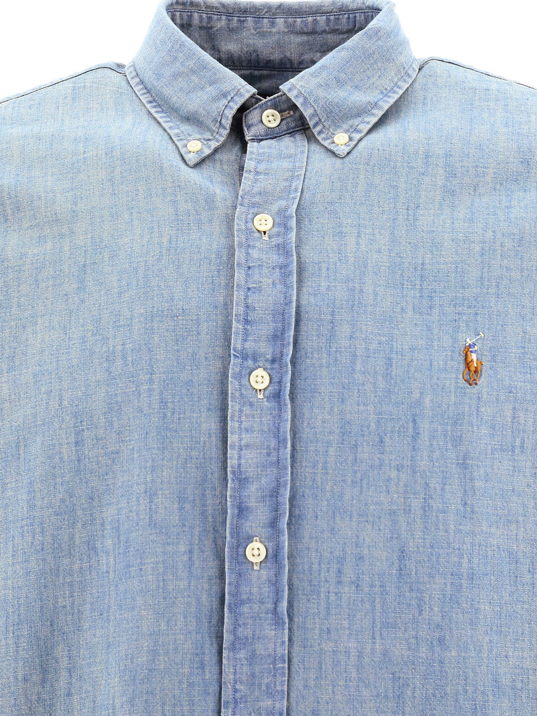 Polo Ralph Lauren Custom-Fit Casual Chambray Shirt Shirts - Light blue | 107adbc642d178c16d9a5af78b061a793131c635