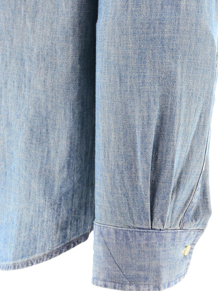 Polo Ralph Lauren Custom-Fit Casual Chambray Shirt Shirts - Light blue | cd2afdfbd1ccfee2e0e63e4142e4ba4bfd51ded9