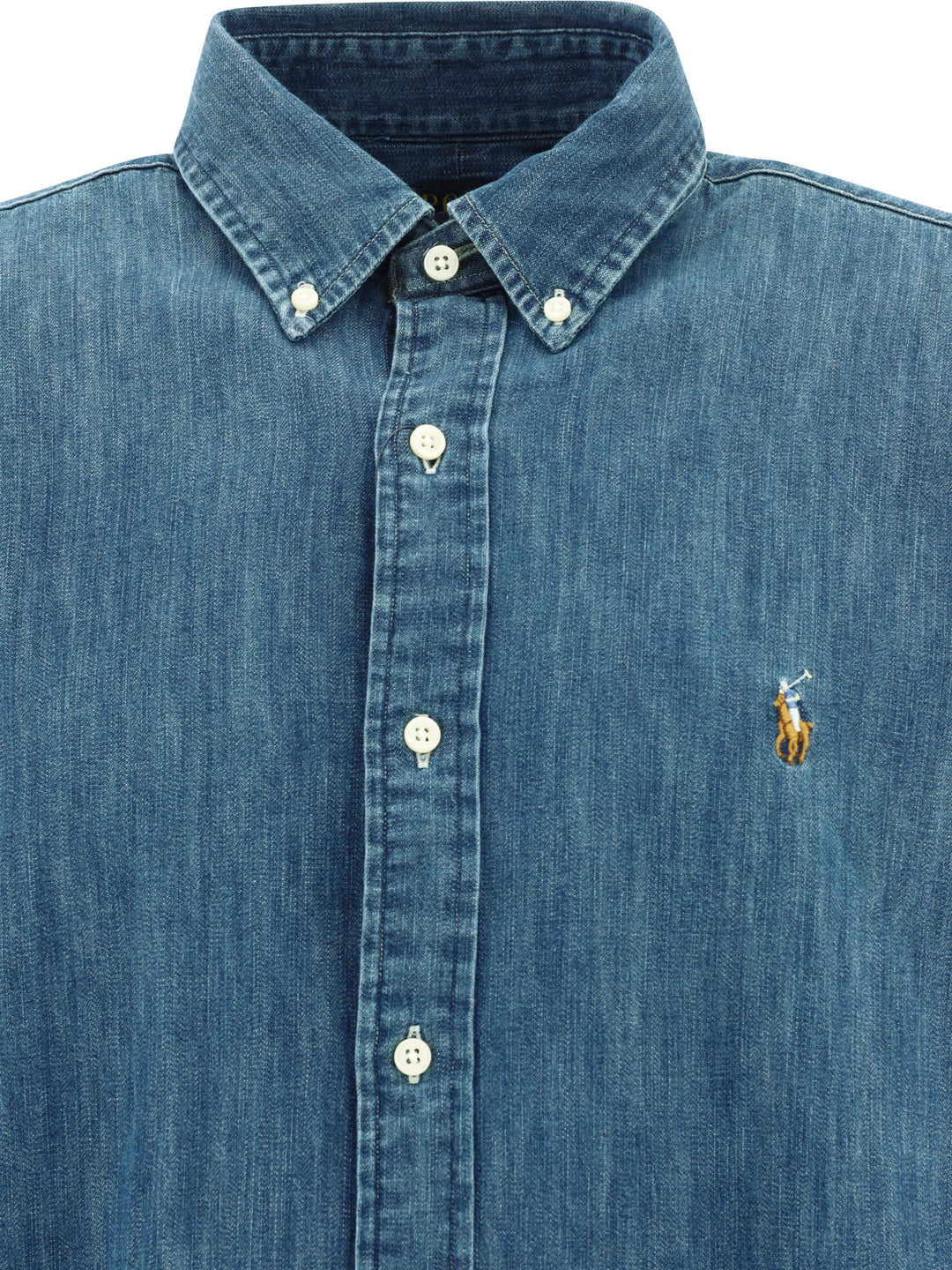 Polo Ralph Lauren Custom-Fit Casual Shirt With Logo Shirts - Blue | 194259d971f93e627ac1b2fd47cd309fe7312112