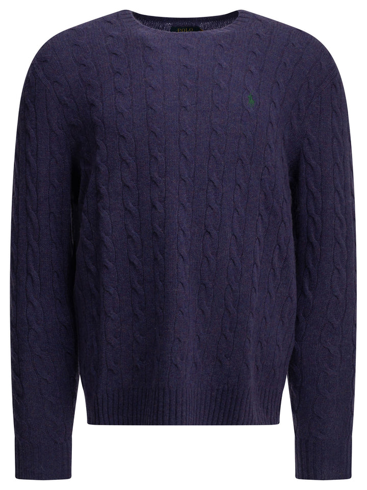 Polo Ralph Lauren Crew-Neck Sweater With Logo Knitwear - Purple | 30b0c590ed24e8896fa0d415f1882582612ea7e4