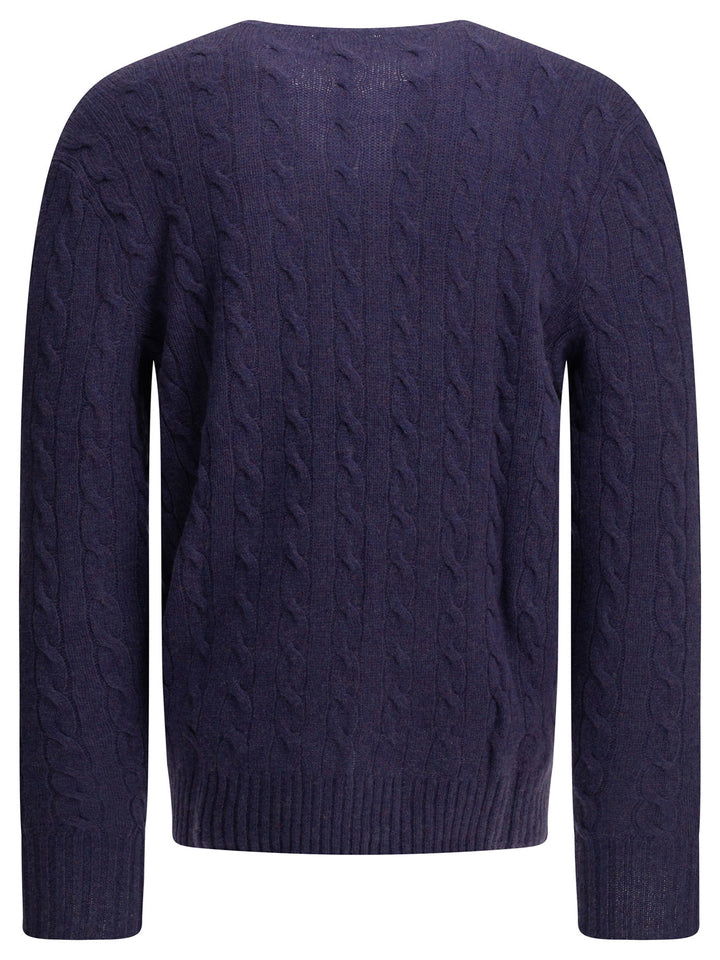 Polo Ralph Lauren Crew-Neck Sweater With Logo Knitwear - Purple | 764342696945a12eee8669fc0e99a1eaa0d5f05c
