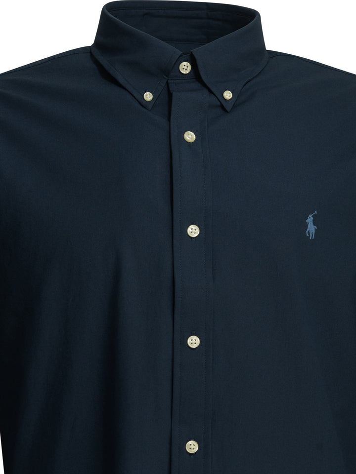 Polo Ralph Lauren Custom-Fit Casual Shirt With Logo Shirts - Blue | 0f2494a314d3462a3c242970edd78ed0a359570c