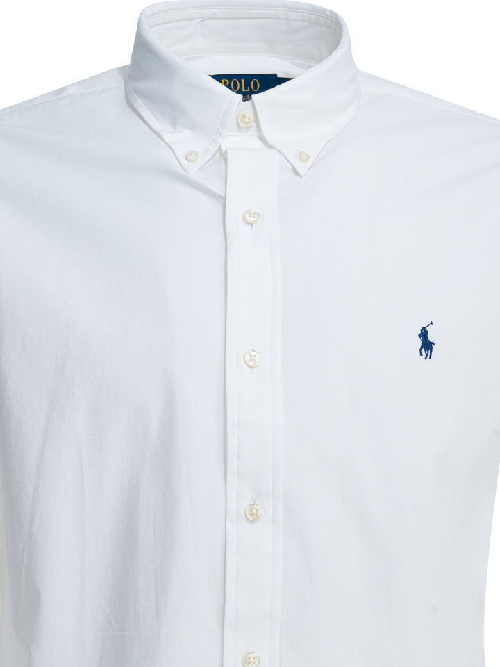 Polo Ralph Lauren Custom-Fit Casual Shirt With Logo Shirts - White | a5f356076e915808ea970a59ae16cd4a886cb6b3