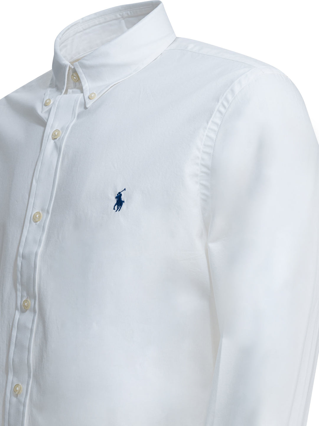 Polo Ralph Lauren Custom-Fit Casual Shirt With Logo Shirts - White | a38897a35bb88babdf6914bb3bb8e3541d4b4f73