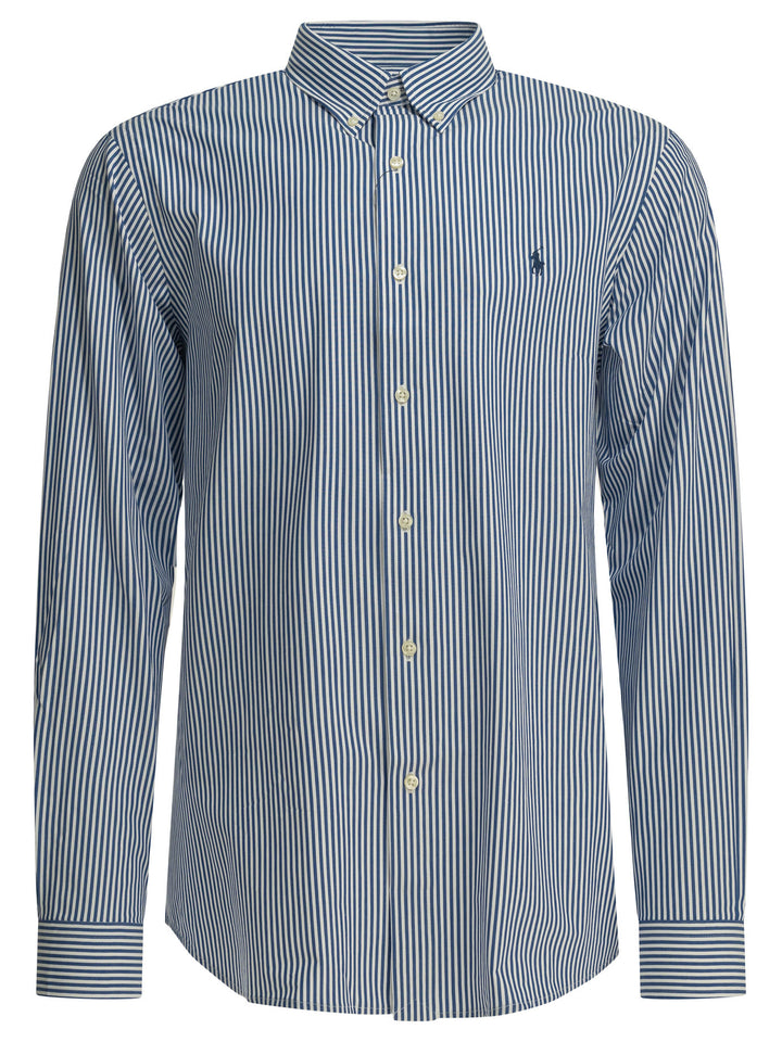 Polo Ralph Lauren Custom-Fit Casual Shirt With Logo Shirts - Light blue | b97e1755653827fbc28057c8bd25003b239f8353
