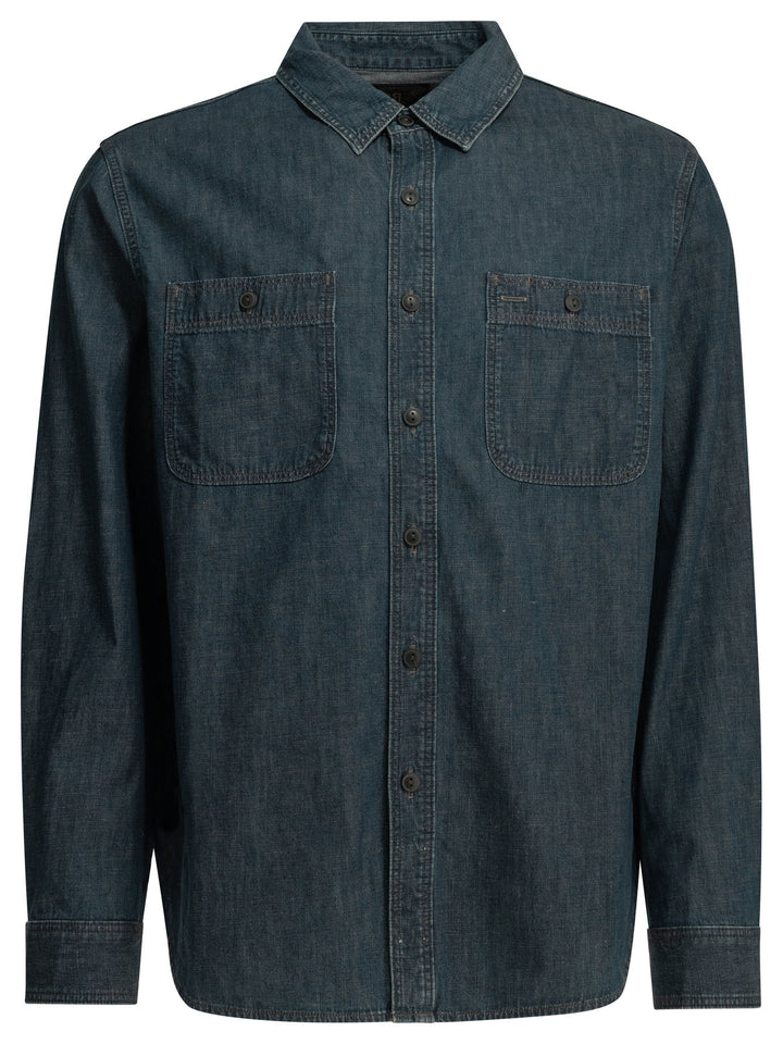 Rrl By Ralph Lauren Casual Denim Shirt Shirts - Blue | 01f440c021d51806f4658bdf71cb9504d21a9687