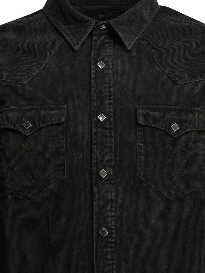 Rrl By Ralph Lauren Casual Corduroy Shirt Shirts - Black | 36413180e950a8895cea9f705b7400c58ad88c4d