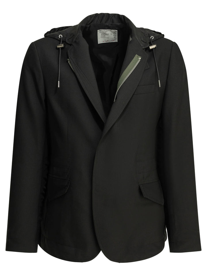Sacai X Nylon Jackets and Coats - Black | 23d605453c0548348c2c68a9ee7edbdc3edb5b72