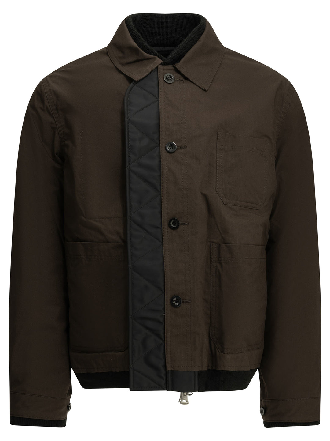 Sacai Nylon Twill X Ripstop Reversible Jackets and Coats - Brown | 0650131fa6d6c5a8ccd380bab2ce377310f0756f