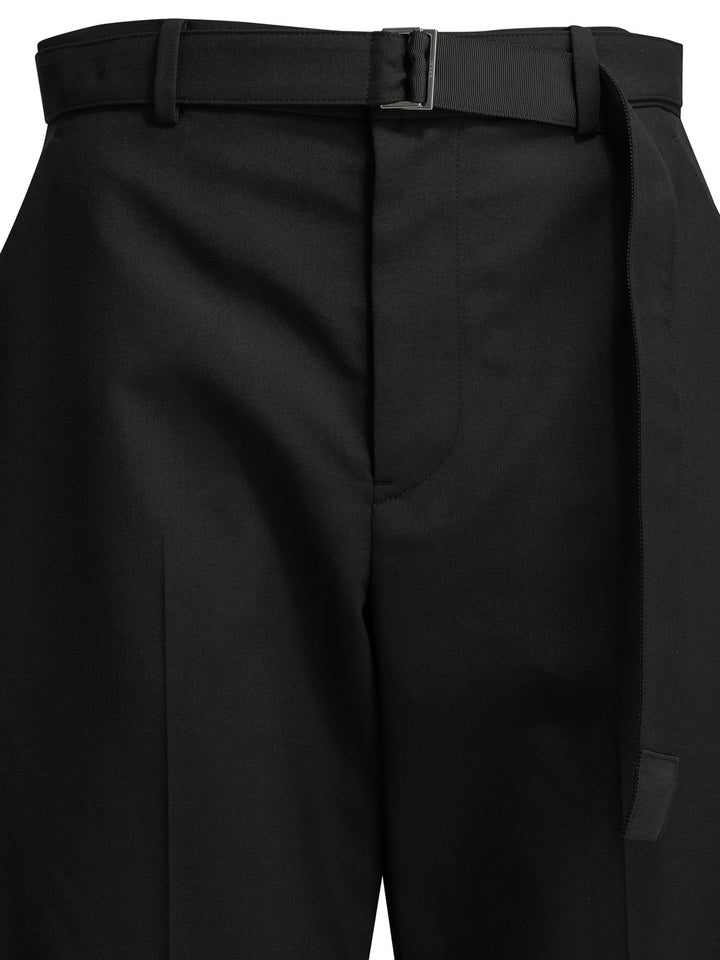 Sacai Tailored Wool Pants Trousers - Black | 98fcc2bf37f254de4622868d5975f6226f53c6d9
