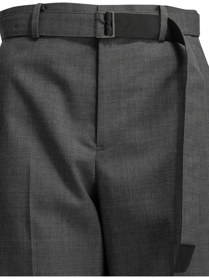 Sacai Tailored Wool Pants Trousers - Grey | 8762b9ed4f528bdc2be4a41fa270016386b4c833