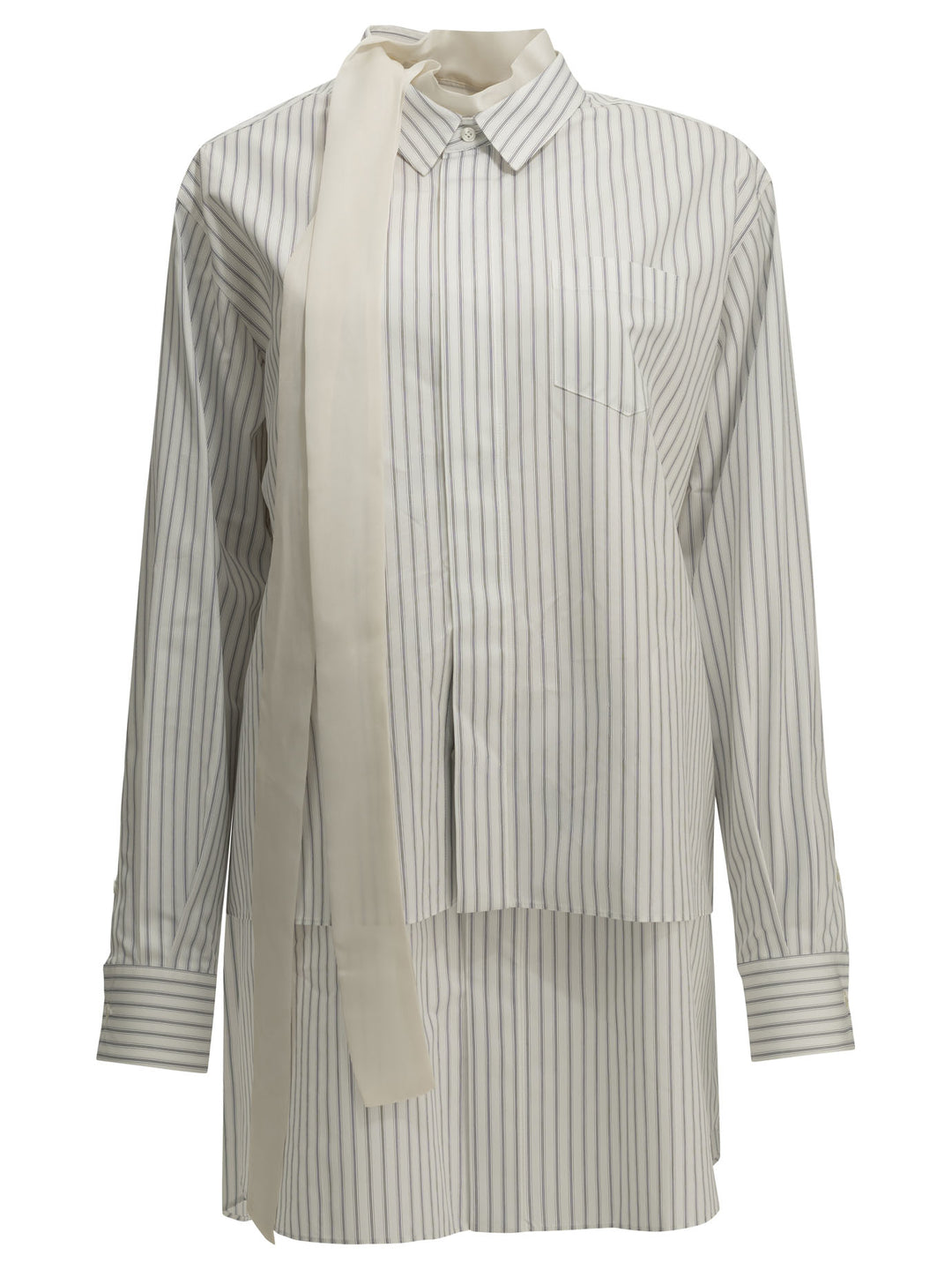 Sacai Short Shirtdress Dresses - White | ff4c30ae71d447e4afc2bfe070b79721c4d5557c