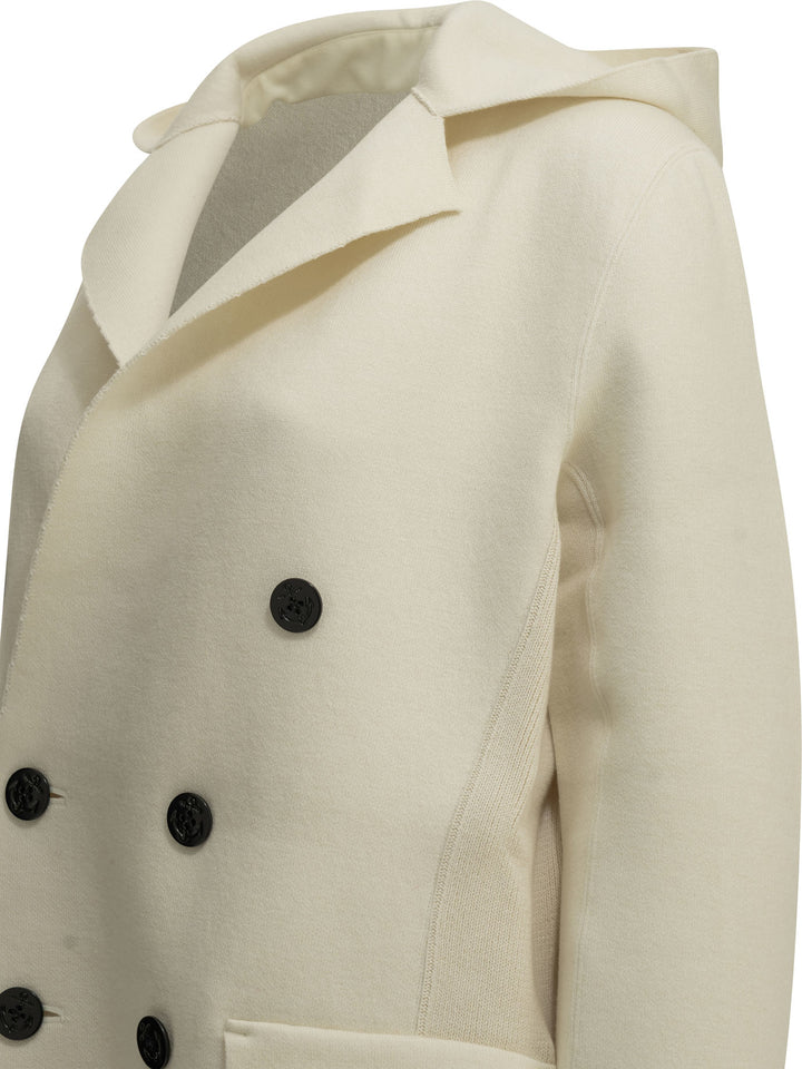 Sacai Double-Breasted Blazer Jackets And Coats White
