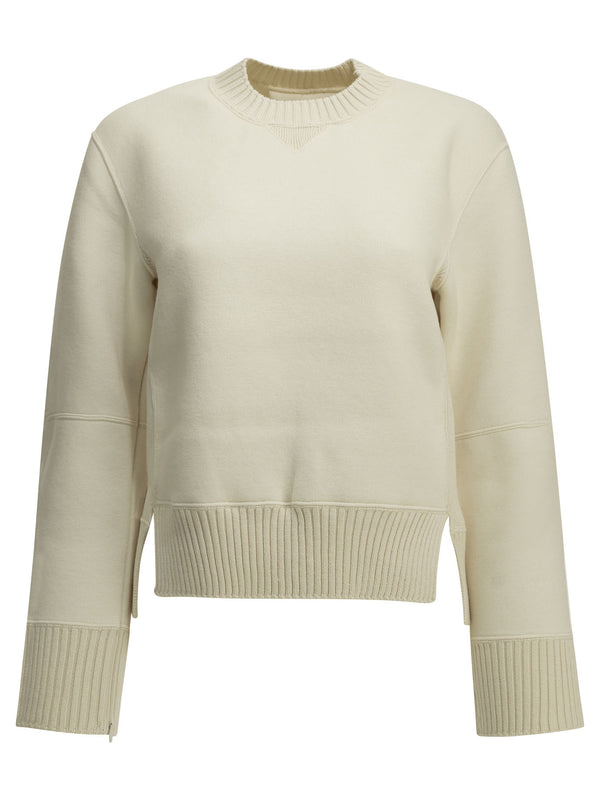 Crew-Neck Sweater Made Of A Cotton-Cashmere Blend Knitwear White
