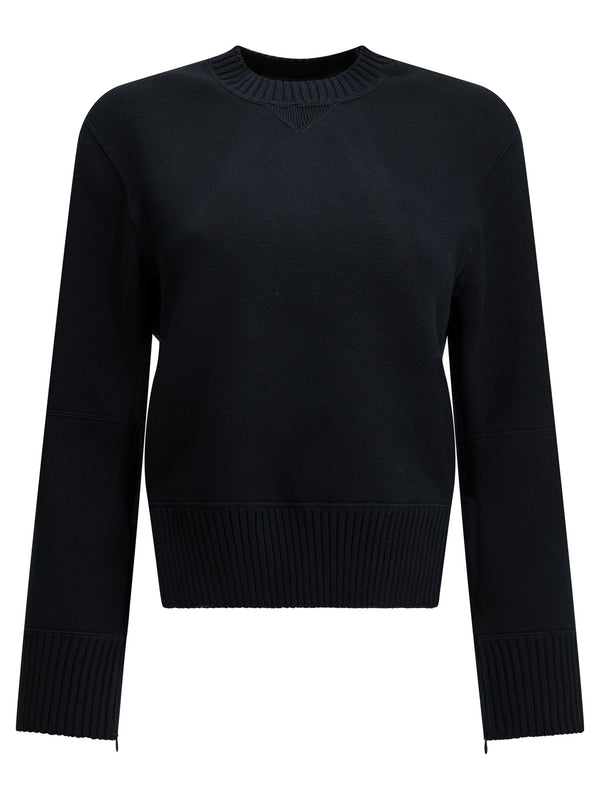 Crew-Neck Sweater Made Of A Cotton-Cashmere Blend Knitwear Blue