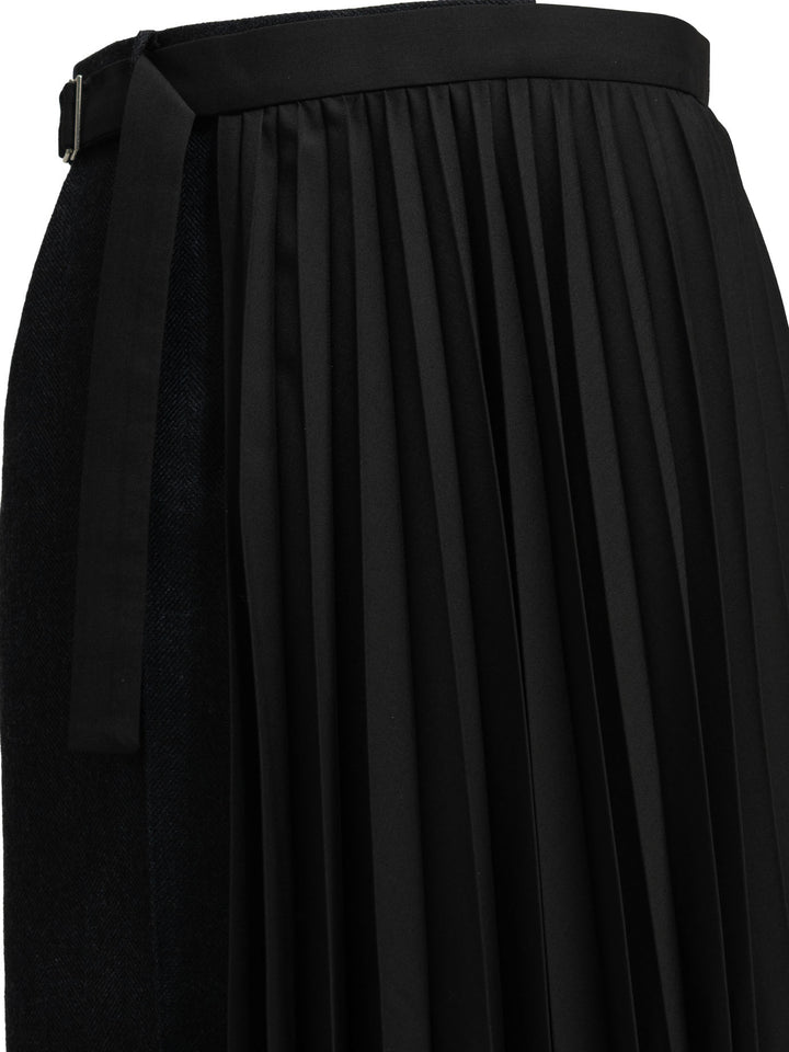 Sacai Pleated Skirts - Blue | 483c17747cd8b11c036a6468c106e72223387f7e