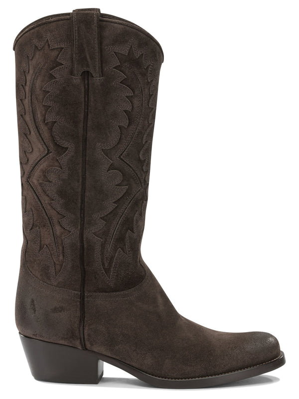 Leather Cowboy Boots Brown