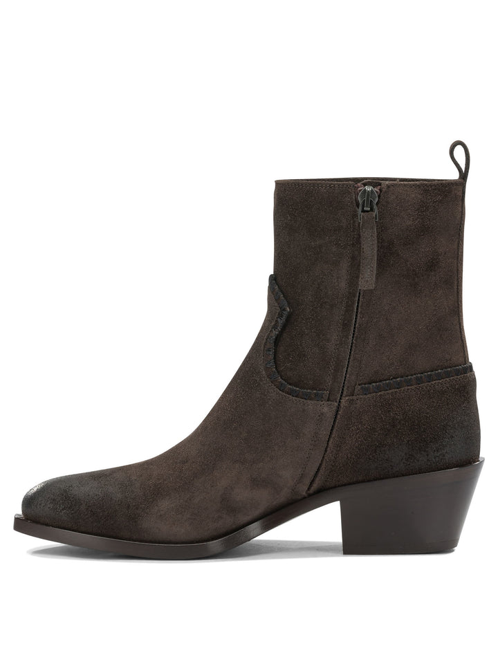 Sartore Velour 45mm Boots and Ankle Boots - Brown | 98321b9c539ea8dfd17e312d27a503c2cd531774