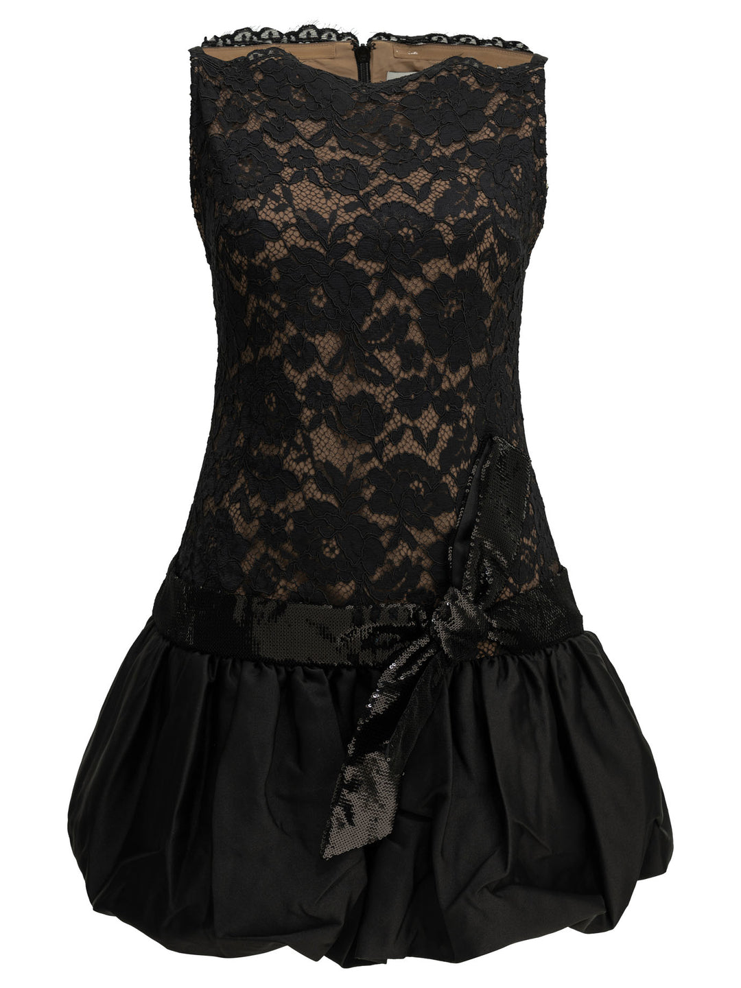 Self-Portrait Short Balloon Dress Black