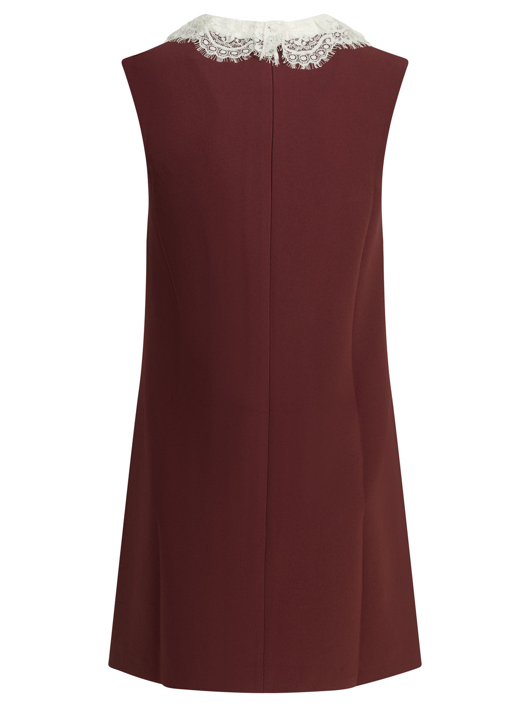 Self-Portrait Short Dress With Lace Detail Dresses - Bordeaux | 135e6871aed1148002007bebb275e9ddab6dabbd