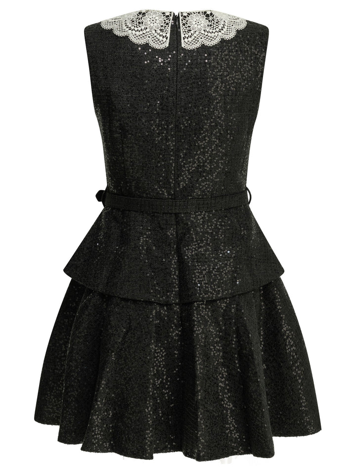 Self-Portrait Short Sequin Dress Dresses - Black | 37bed79e2899f59f66d83554ffc441c25fc039de