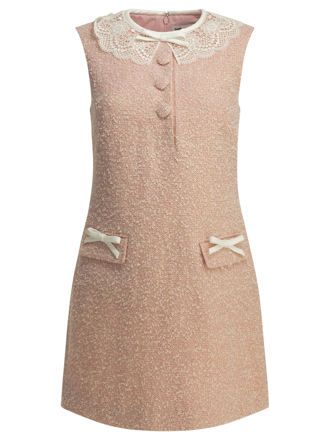 Self-Portrait Short Bouclé Dress Dresses - Pink | ca495b7fa88c855626cb8a5faf6e9896b72ce302