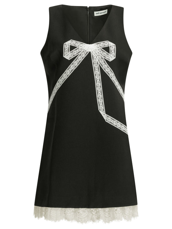 Short Sheath Dress With Bow Dresses Black