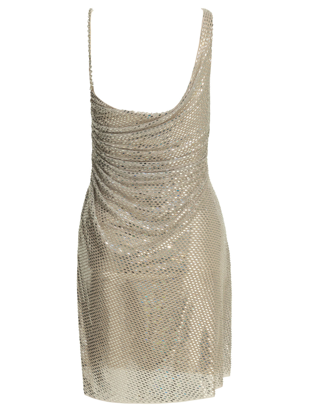 Self-Portrait Short Dress With Rhinestones Dresses - Silver | 9094e0ccb4cfb3d407b470e6031981b1703ce0bc