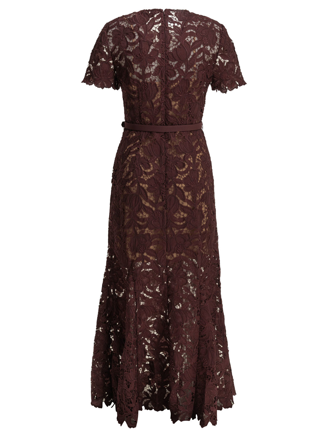 Self-Portrait Lace Midi Dress Dresses - Bordeaux | 7ae7f75b44e06a6db417f4bf2e077138b42b53cc