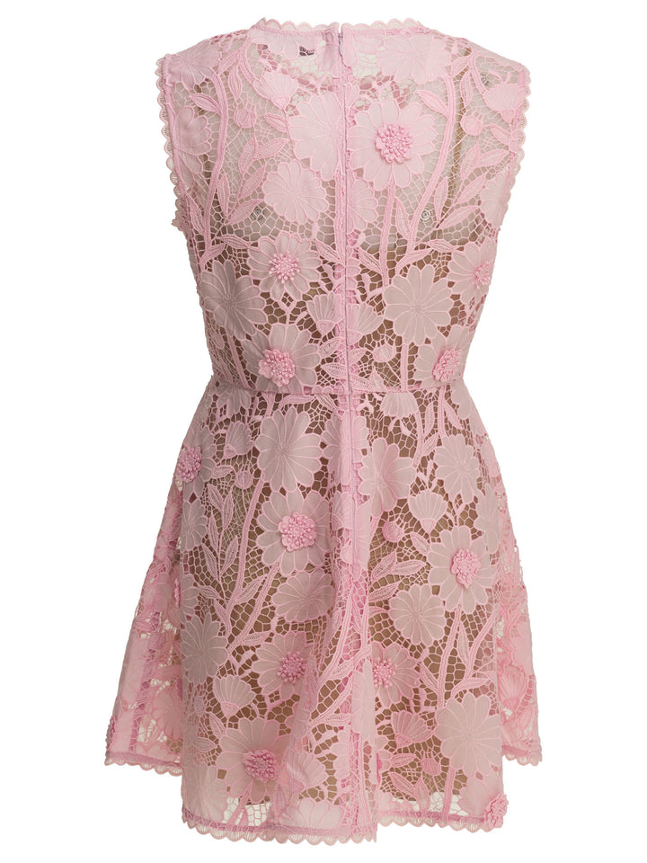 Self-Portrait Short Lace Dress Dresses - Pink | 9310c9c652d6ec182770550c9c3a16f29cad8ba1