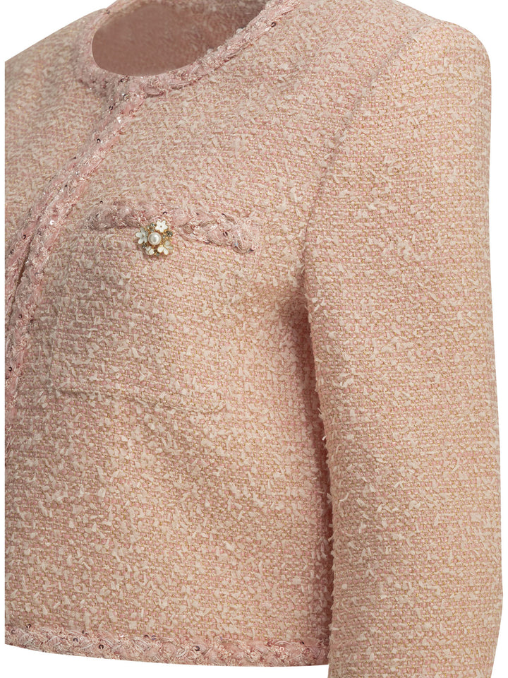 Self-Portrait Bouclé Blazer Jackets and Coats - Pink | e365662085ad14f6b9f52b7feb6b2fa7d6b67e1f